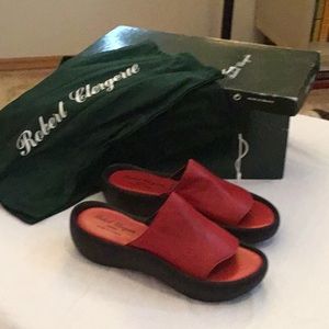 Robert Clergerie  Red Mule 6.5 B - NIB